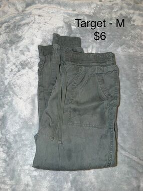 a new day Olive Green Drawstring Jogger Pants